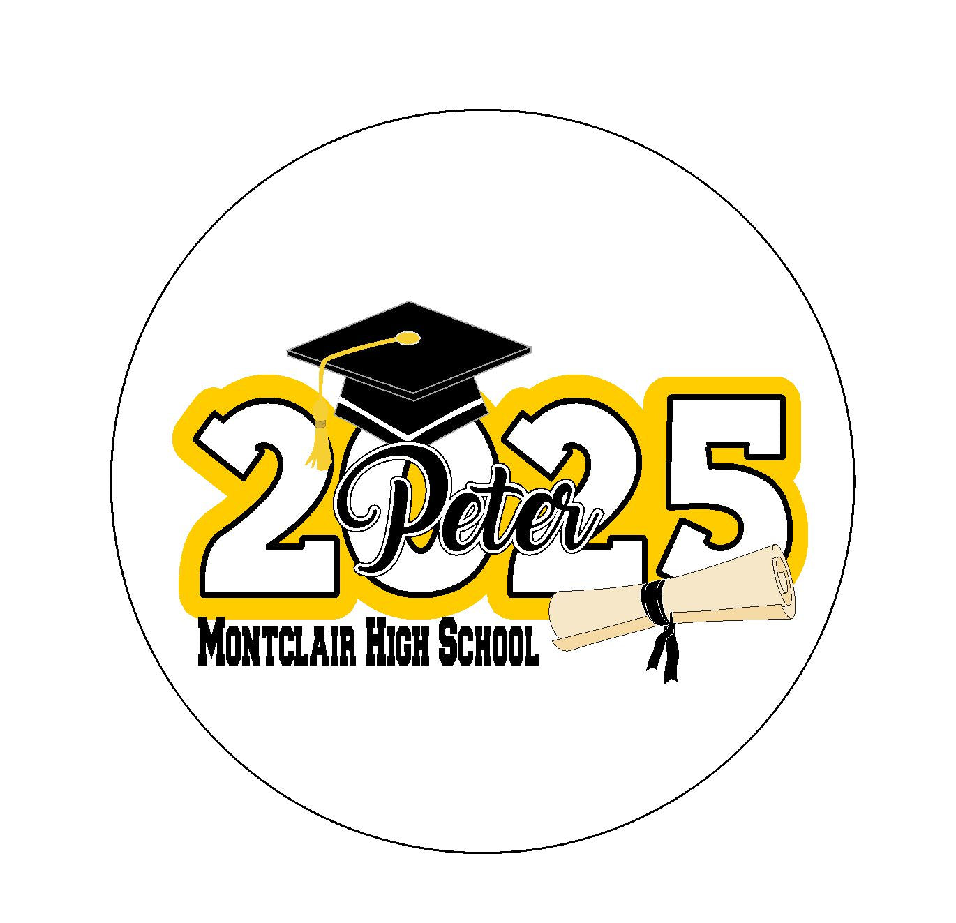 2025 Graduation Edible Image with Name - 2