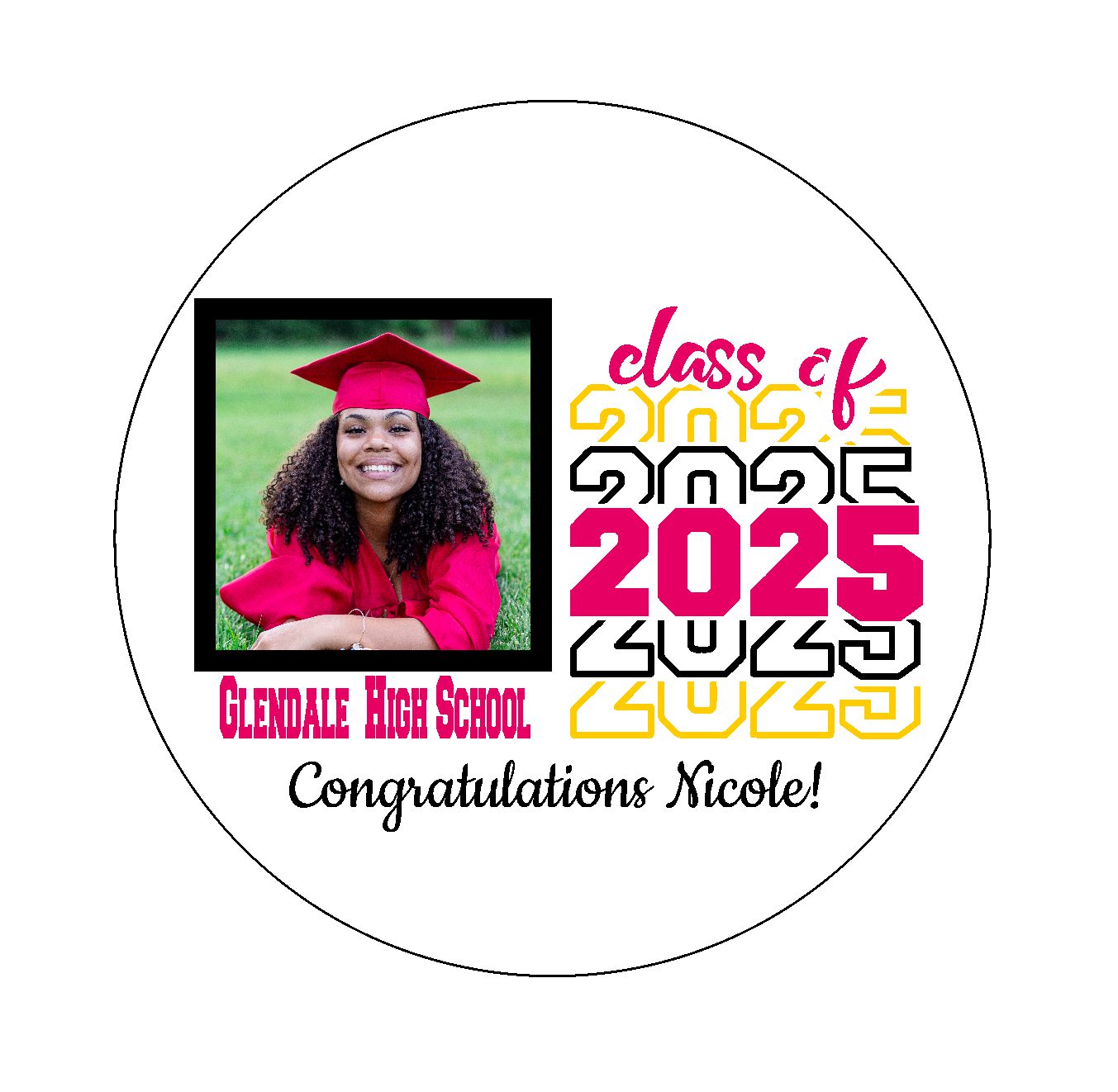 Class of 2025 Edible Image with Photo - 2