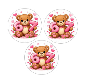67 Teddy Bear Valentine Edible Image 1