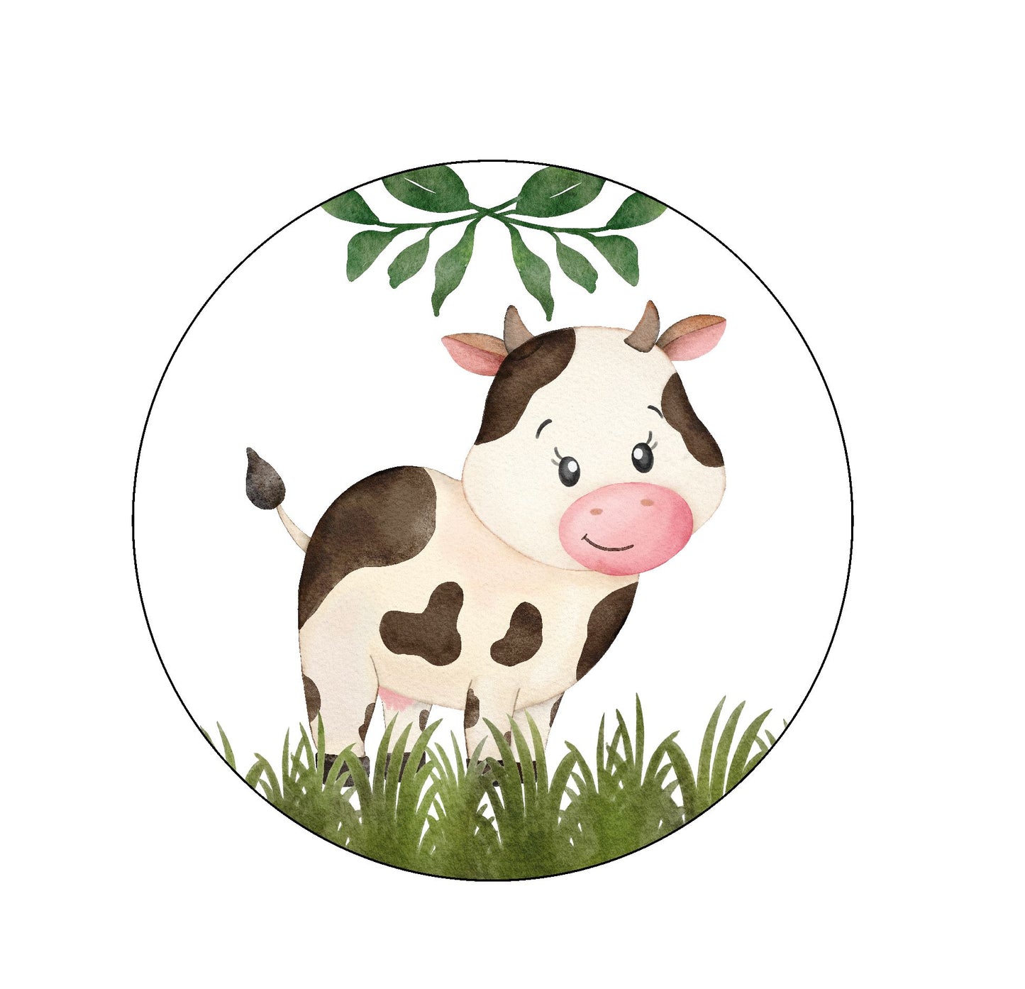 Baby Barnyard Animal Edible Images - Cow