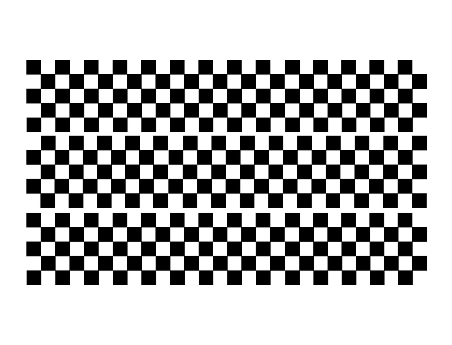 Black & White Checkered Cake Strip - 2.5" x 10"