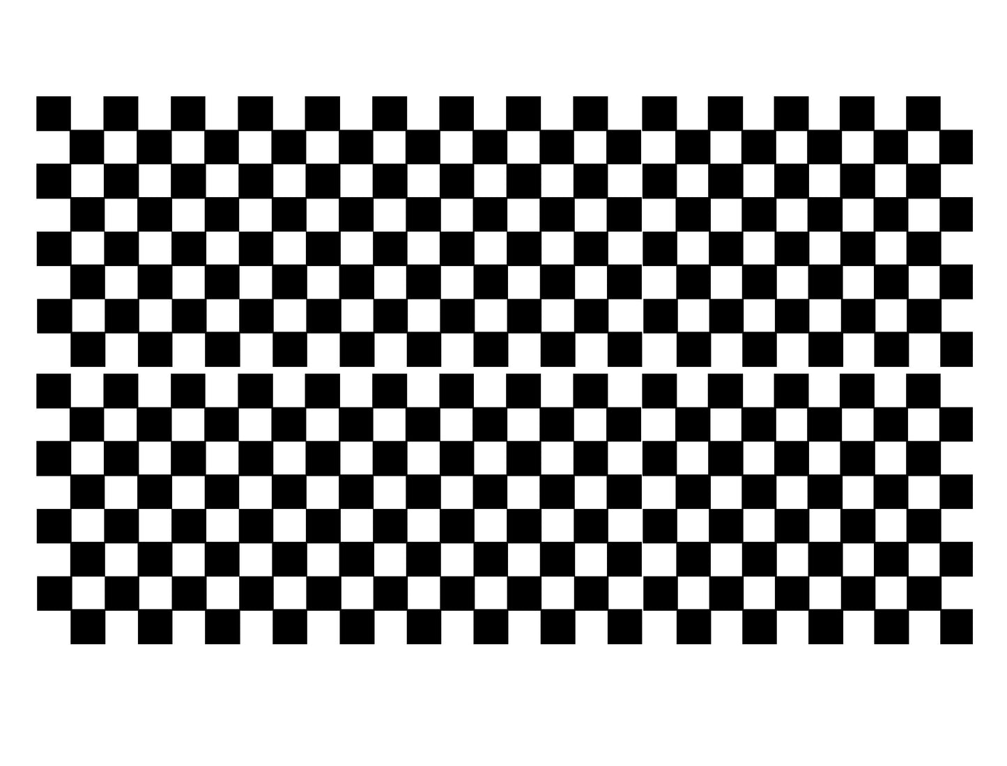 Black and White Checkered Cake Strip 4"