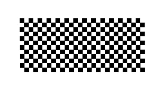 Black & White Checkered Cake Strip  - 6"