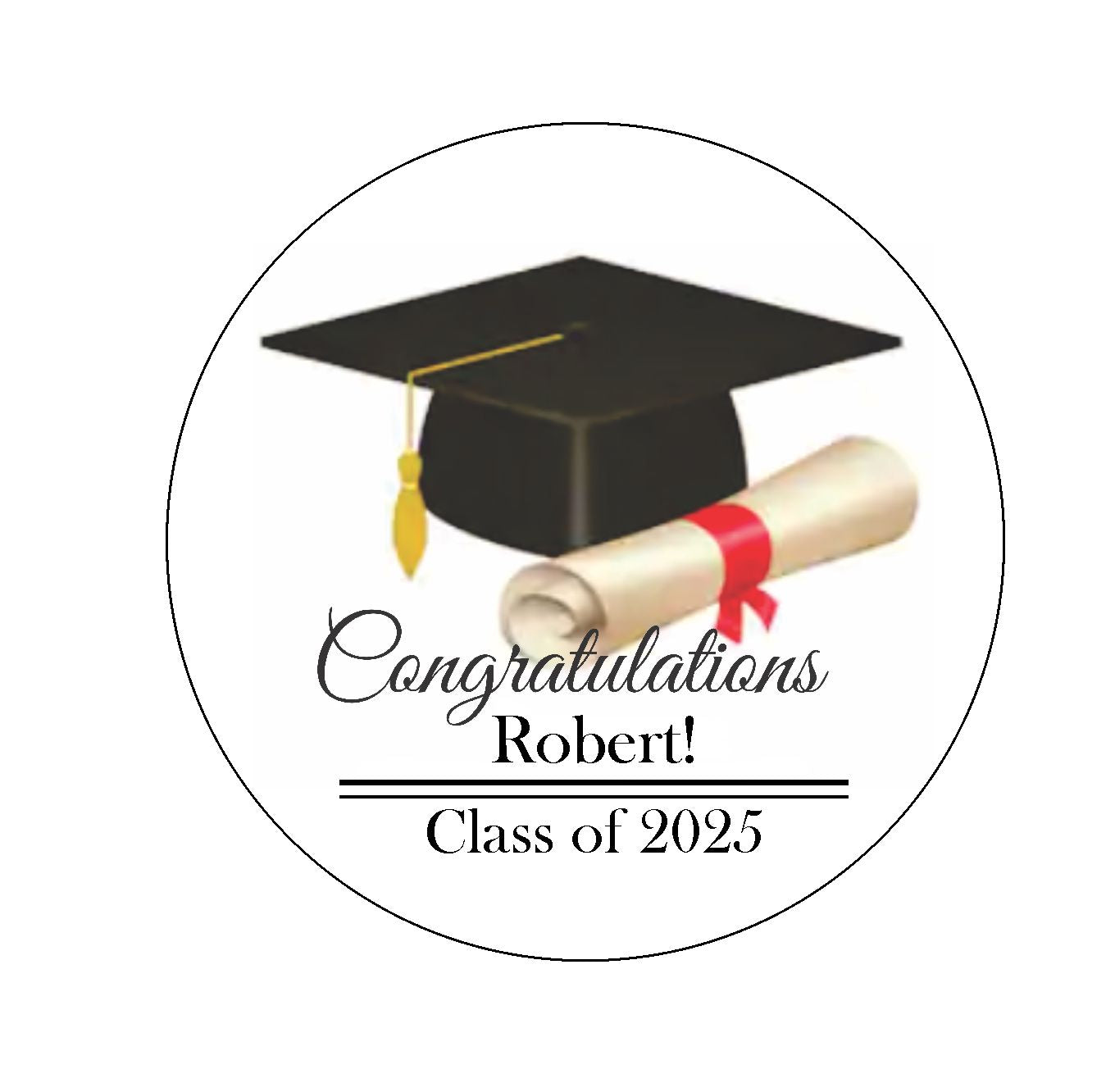 Cap & Diploma Edible Image 2