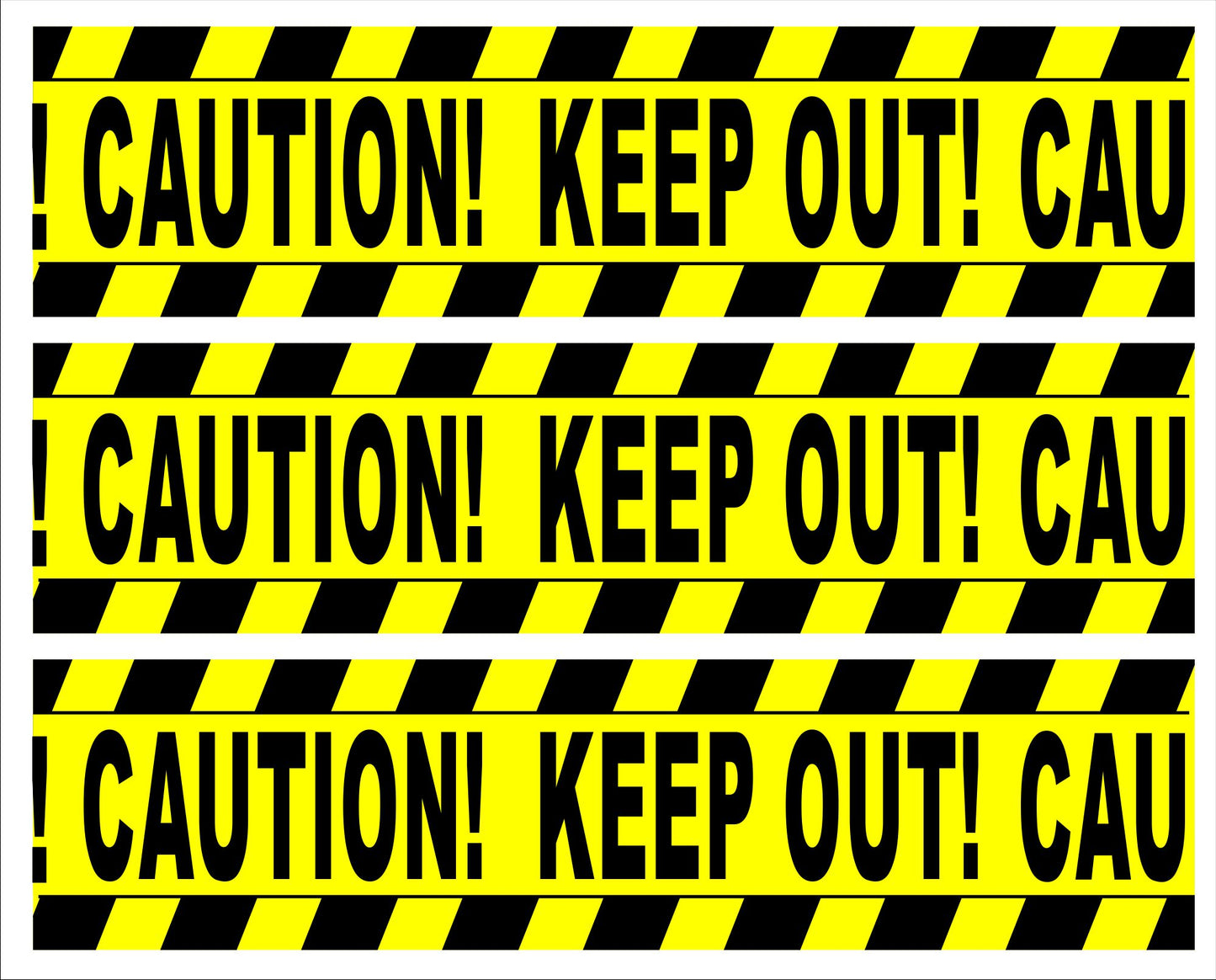 Caution Tap e Cake Strip - 2.5" x 10"