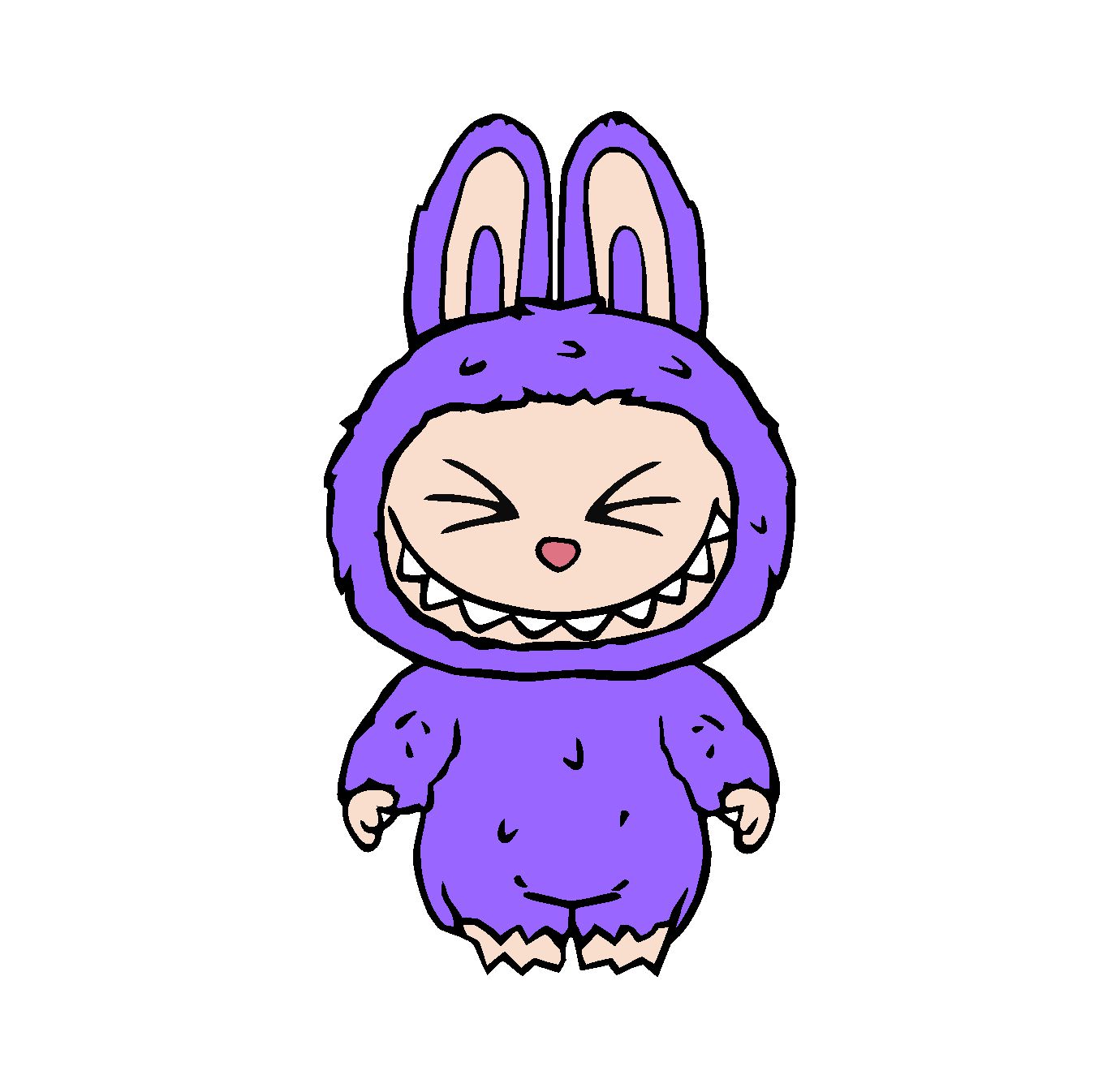 Custom Cut Labubu - Purple