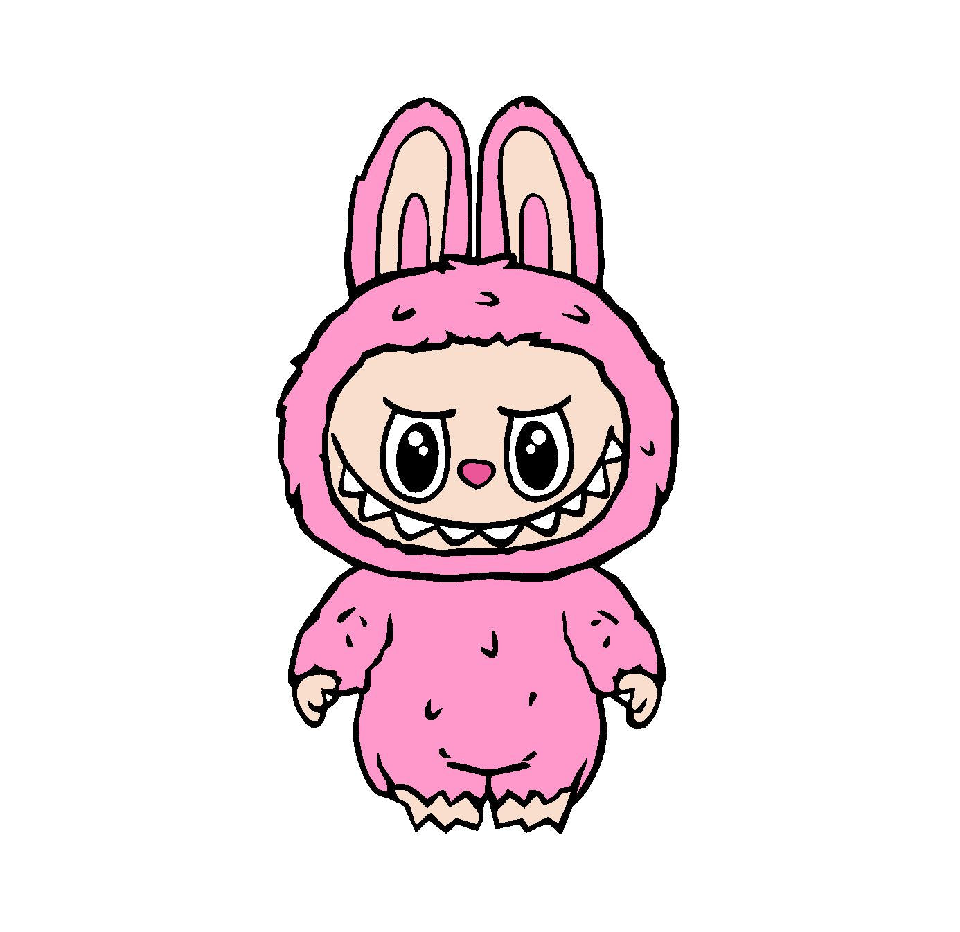 Custom Cut Labubu - Pink