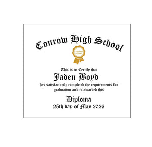 Diploma Edible Image