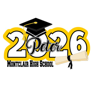 Grad with Name Edible Image