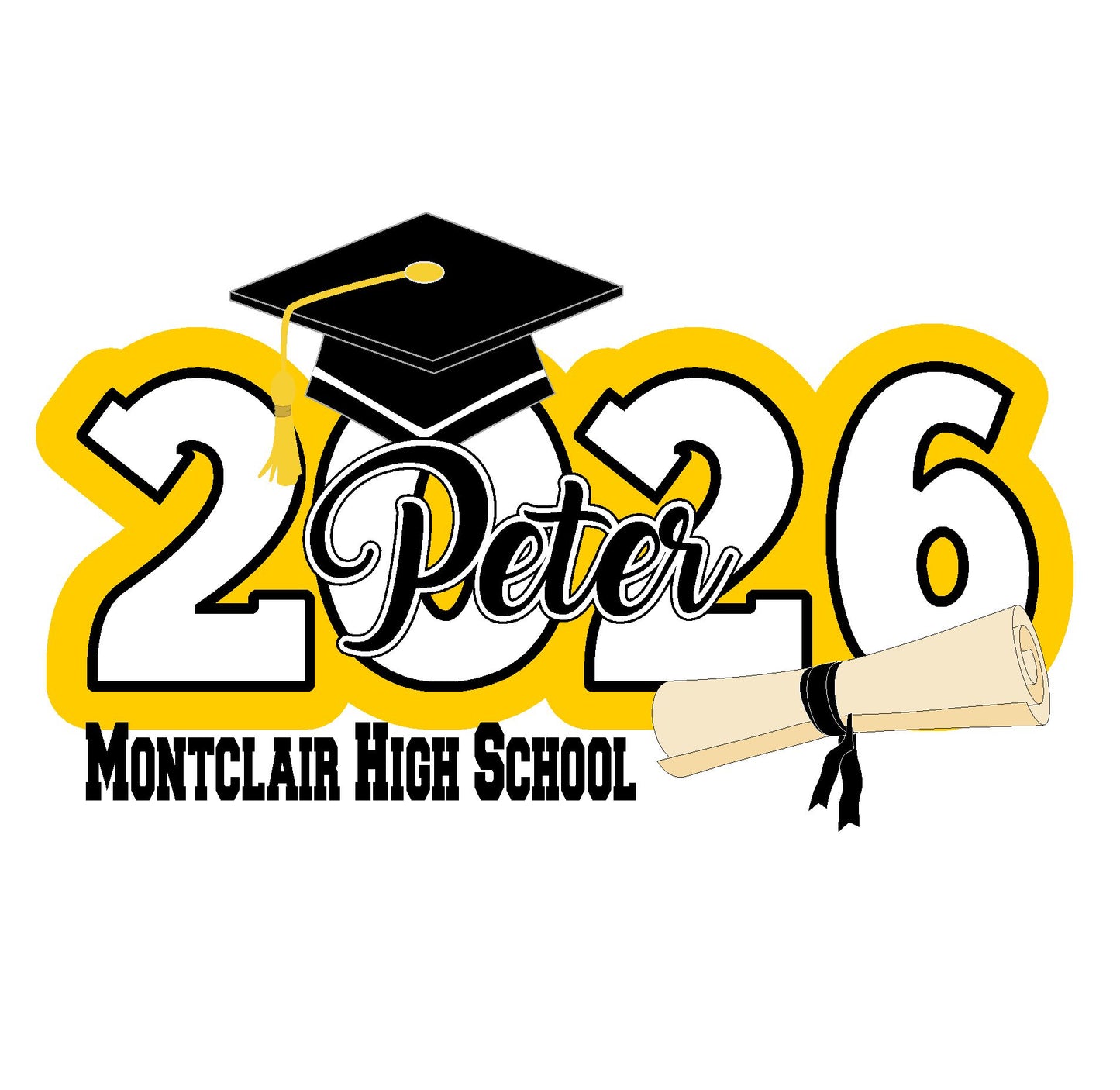 Grad with Name Edible Image