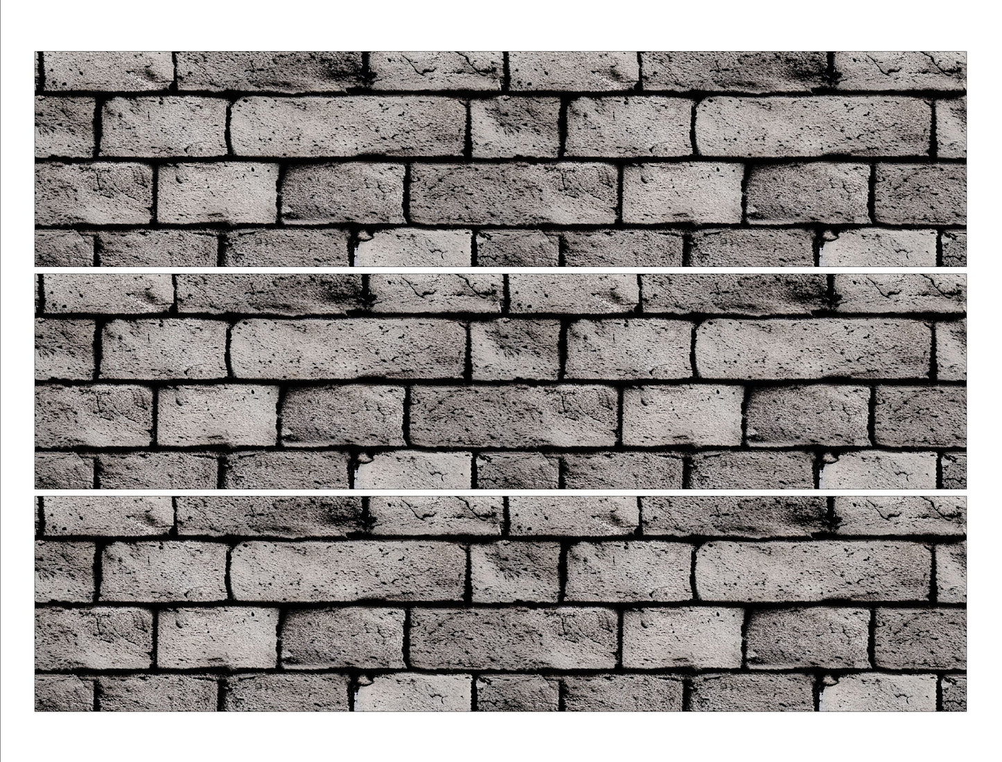 Grey Brick Cake Strip - 2.5" x 10"