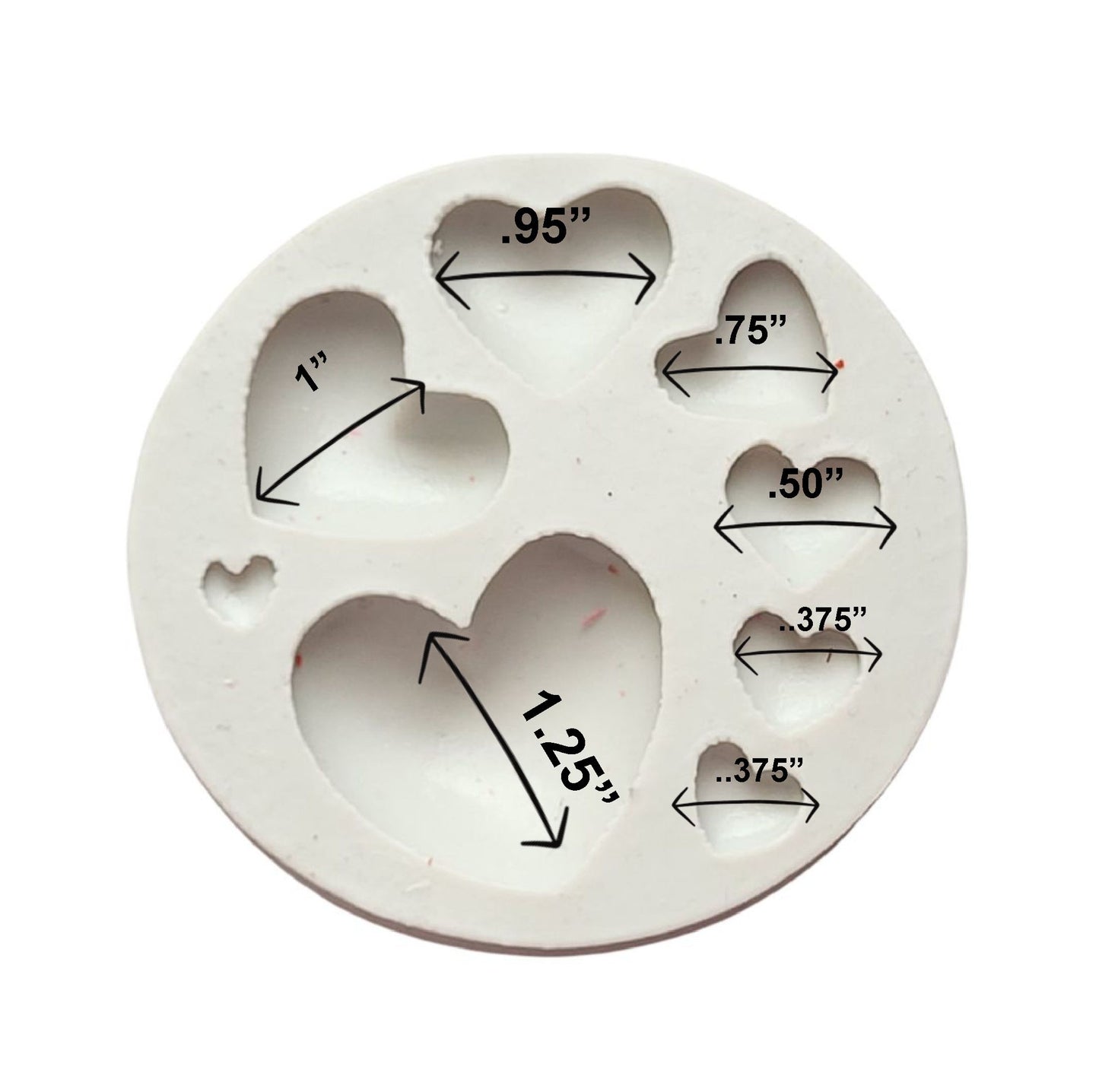 Hearts Silicone Mold - 3