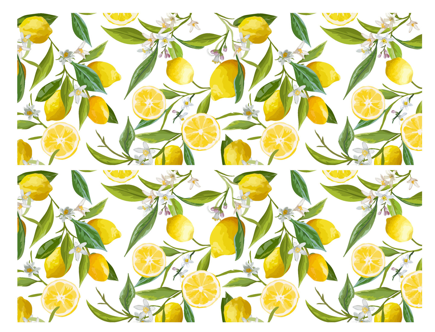 Fresh Lemons Cake Strip - 4"