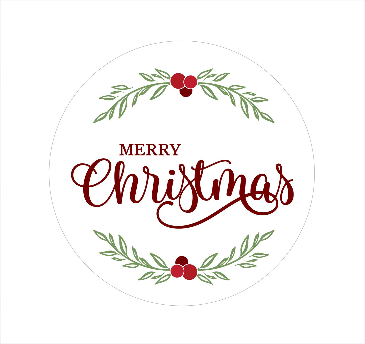 Classic Merry Christmas Edible Images 2