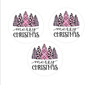 Pink Plaid Christmas Edible Images 1