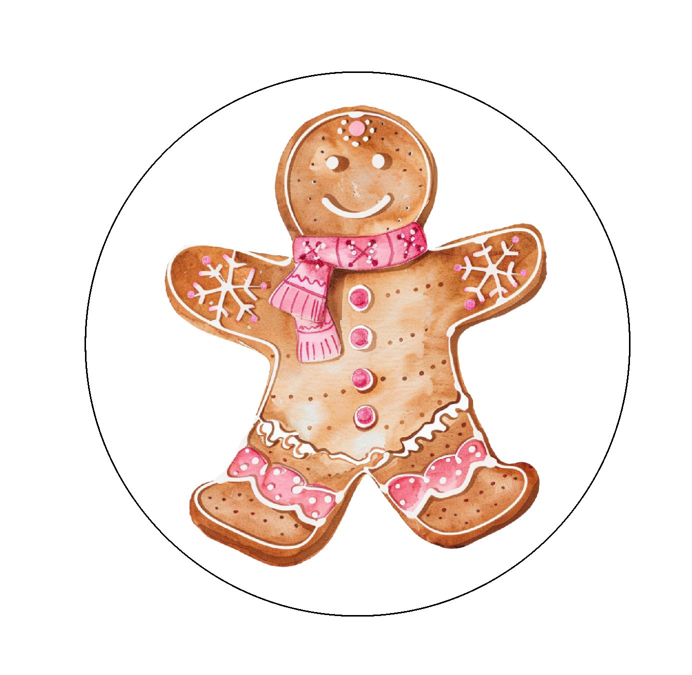 A Pink Gingerbread Christmas - Gingerbread Man