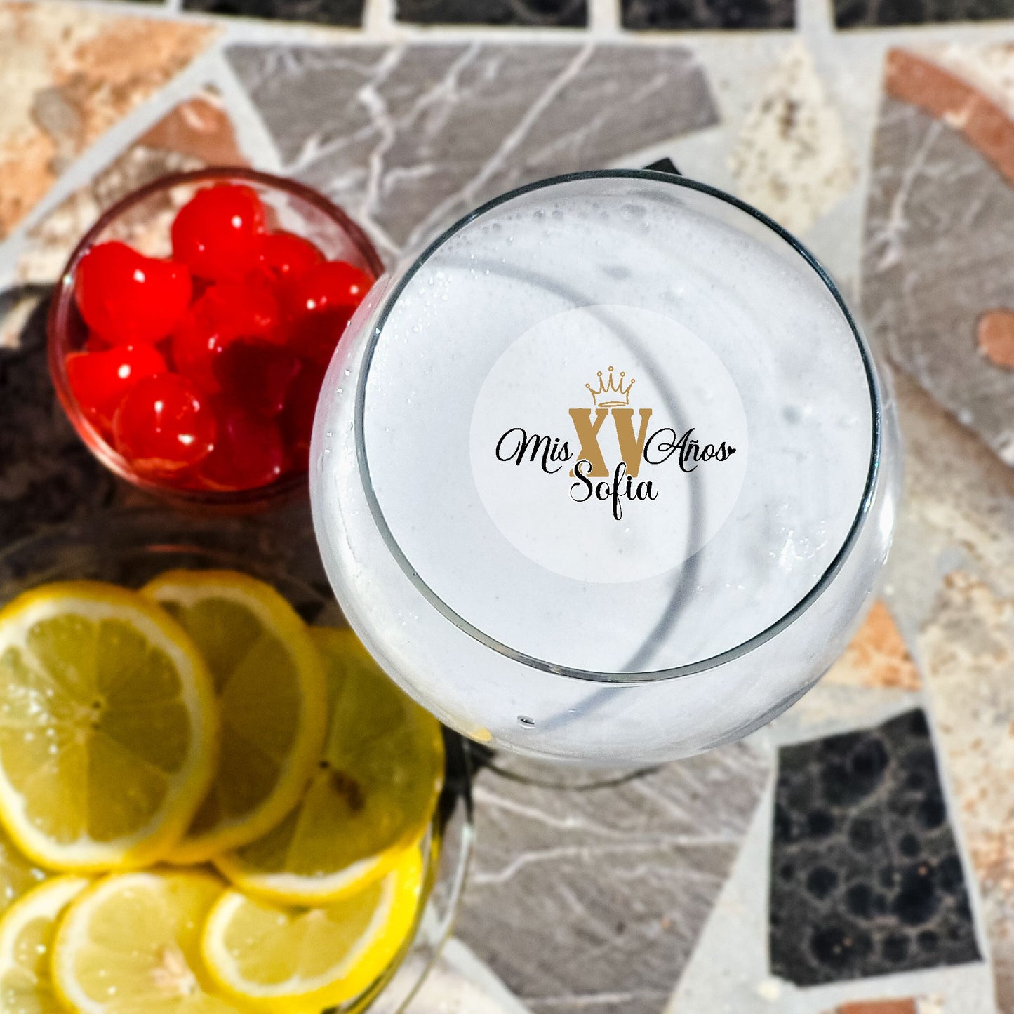 Mis Quiñce Edible Drink Topper