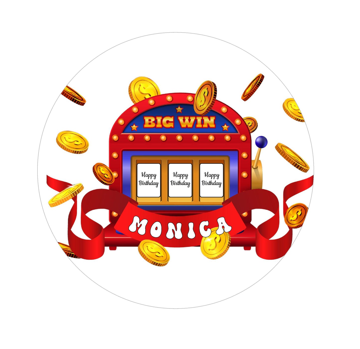 Slot Machine Birthday Edible Image2