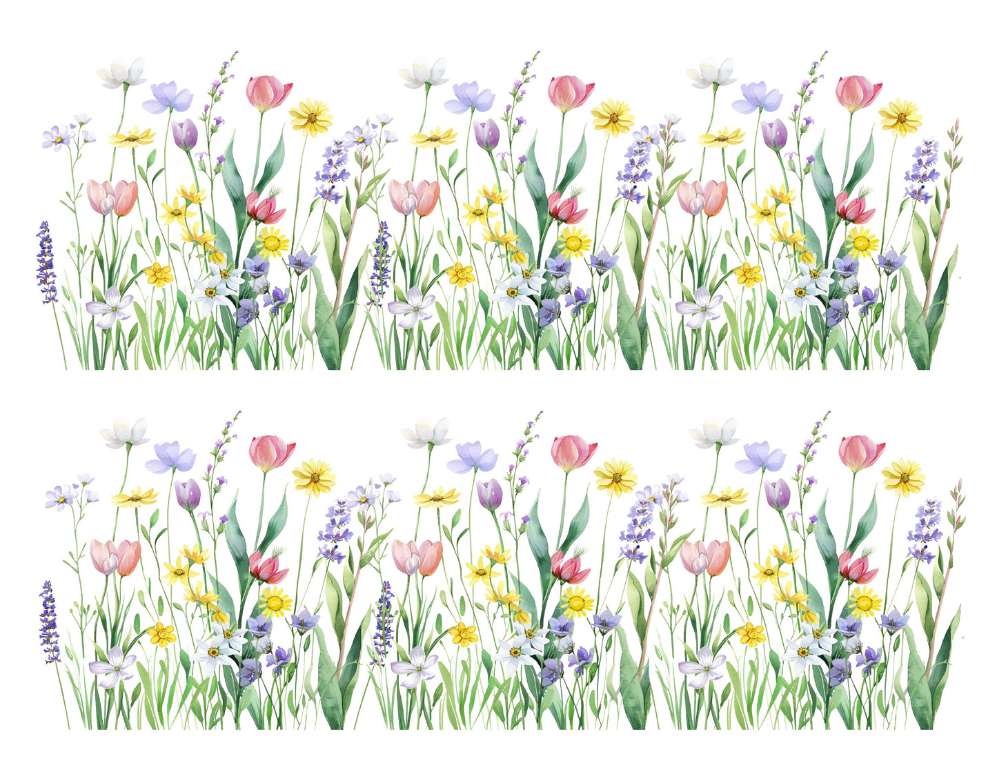 Wildflower Cake Strips 4"