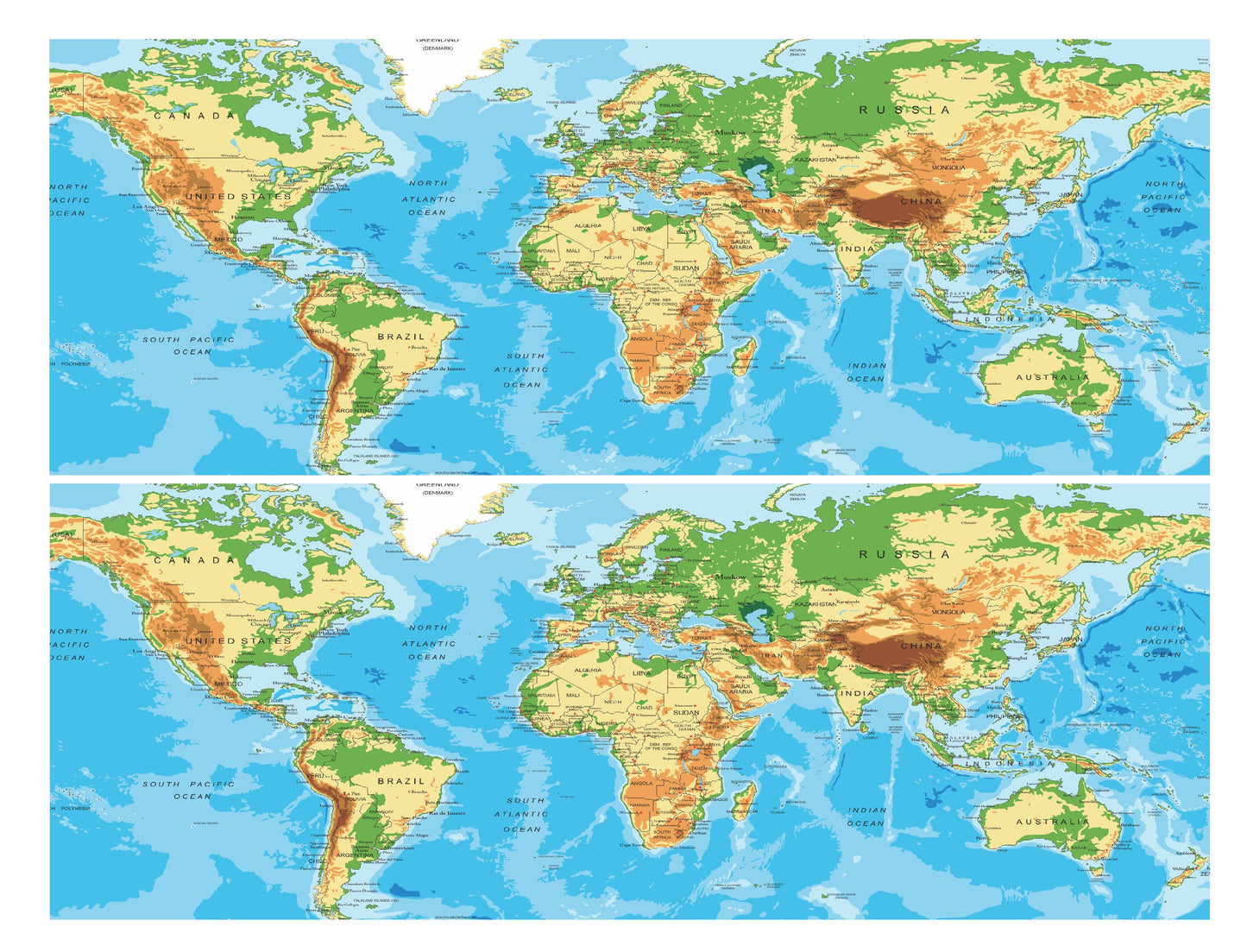 World Map Cake Strip - 4 inch