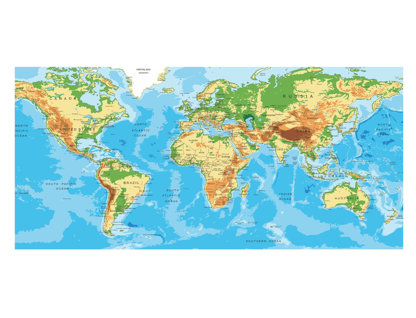 World Map Cake Strip - 5"