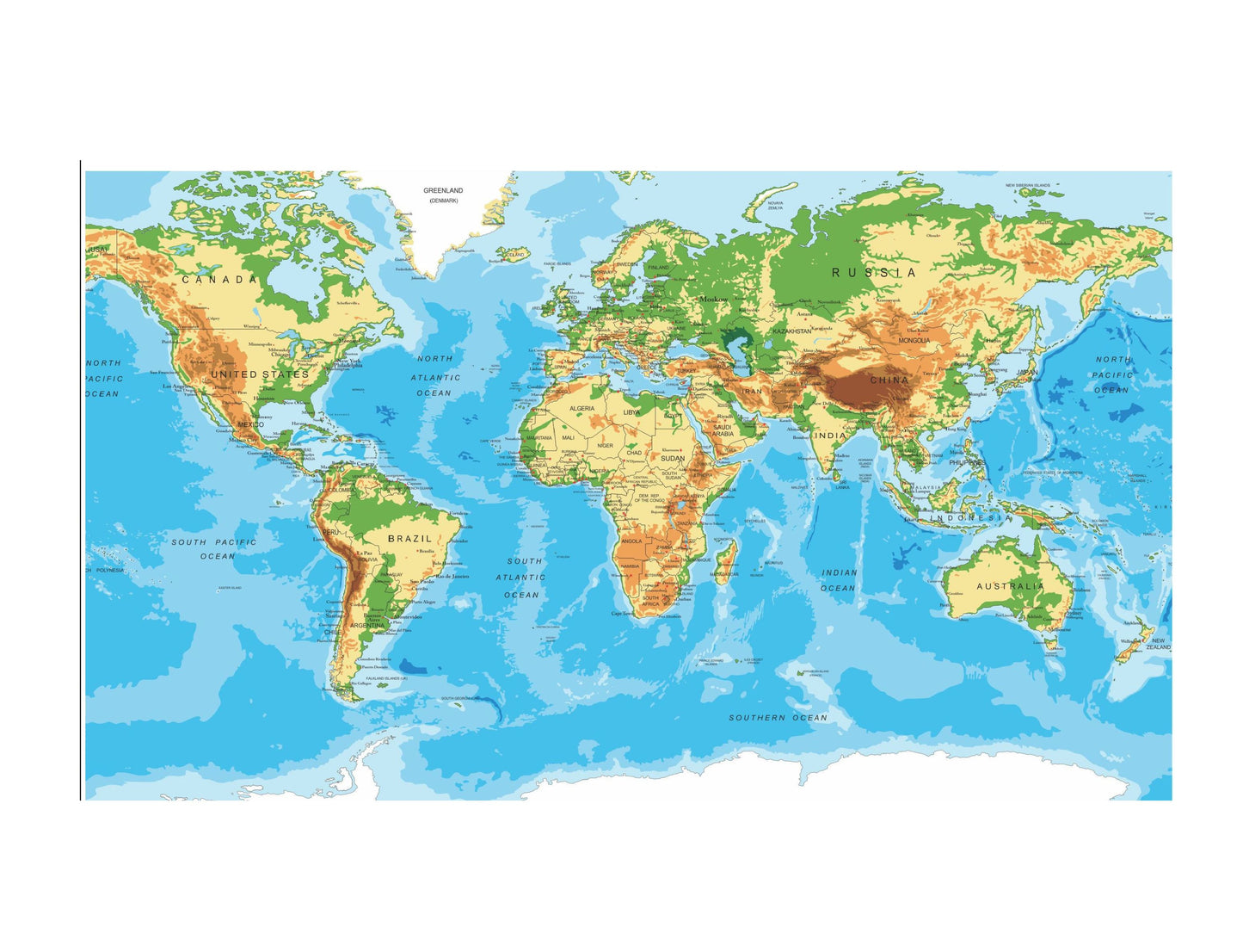 World Map Cake Strip - 6"