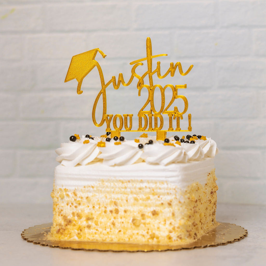 Graduation Cake Topper - You Did It! - 3