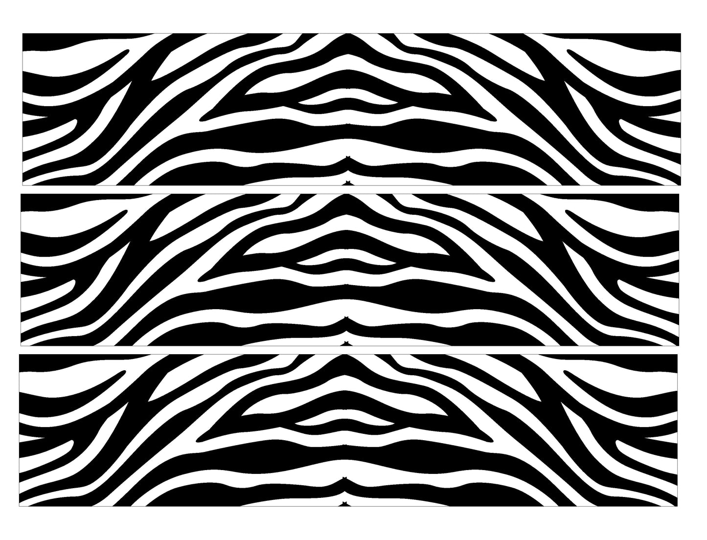 Zebra Print Cake Strip 2.5" x 10"