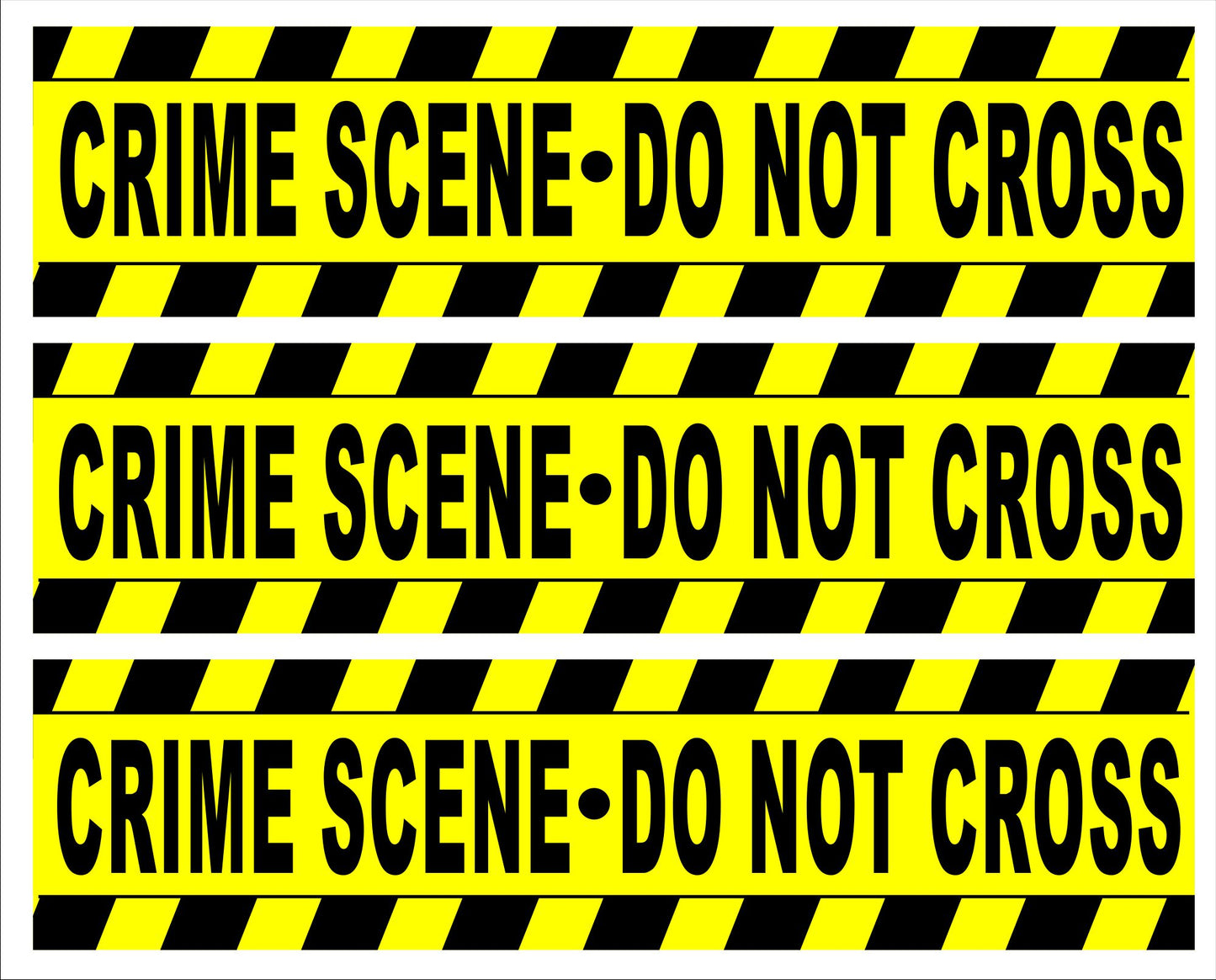 Crime Scene Tape Cake Strip 2.5" x 10"