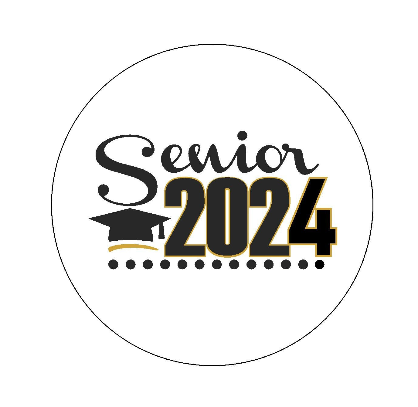 Graduation frosting sheet - senior 2024