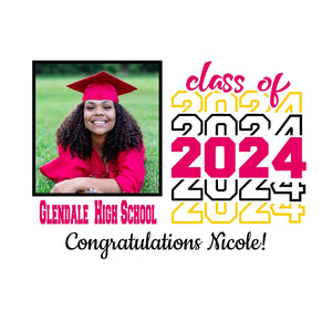 Personalized graduation frosting sheet
