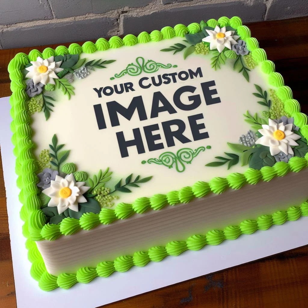 Half sheet custom image example green