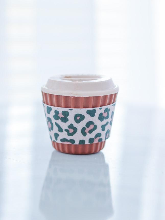 Coffee Cup Wrap - Cheetah Print