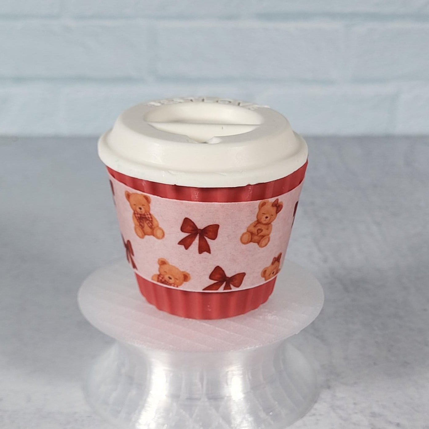Valentines Day Cup Wraps Teddy Bears & Bows