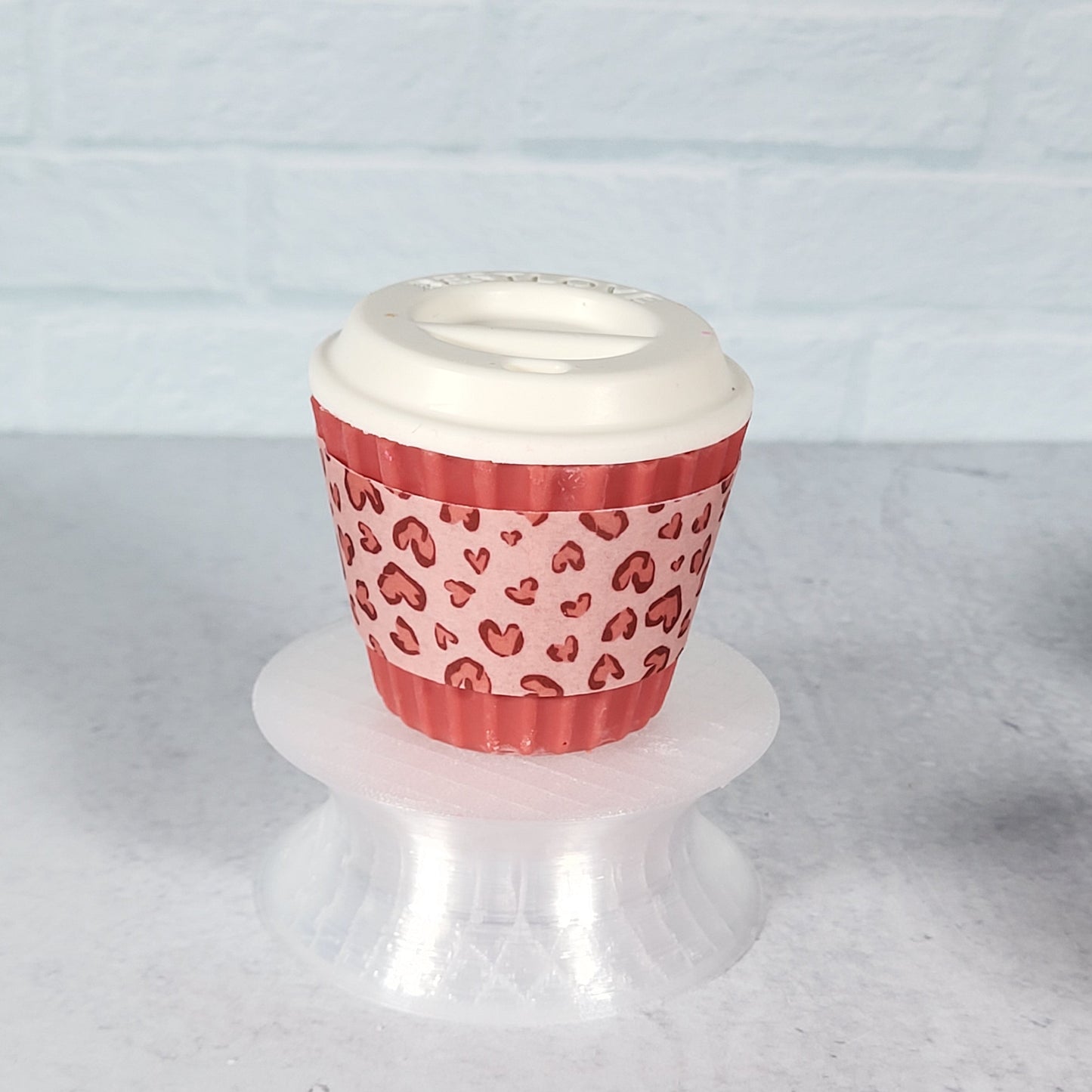 Valentines Day Cup Wraps Cheetah