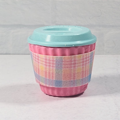 Easter Pink Plaid Coffee Cup Wrap