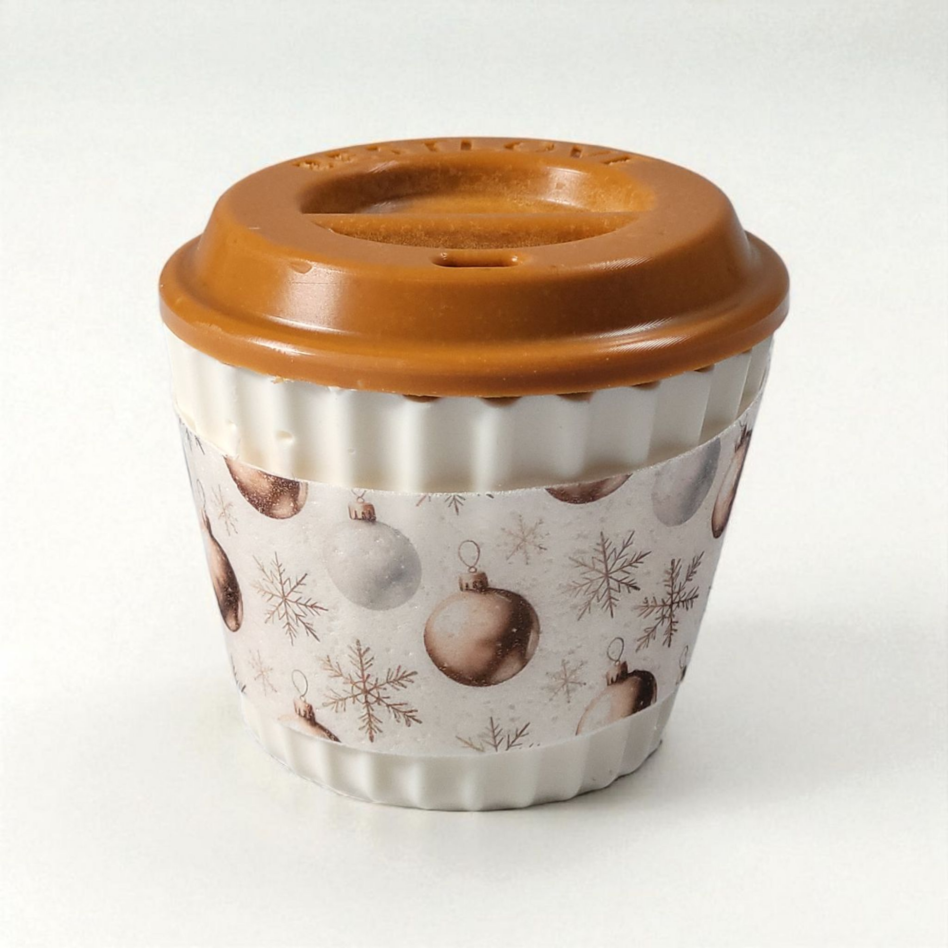 Christmas Coffee Cup Wrap - Golden Prnaments