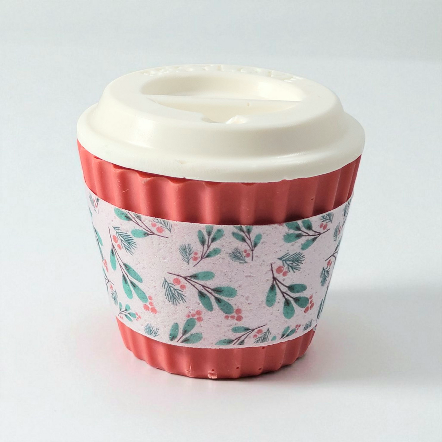 Christmas Coffee Cup Wrap- Leaves & Berries