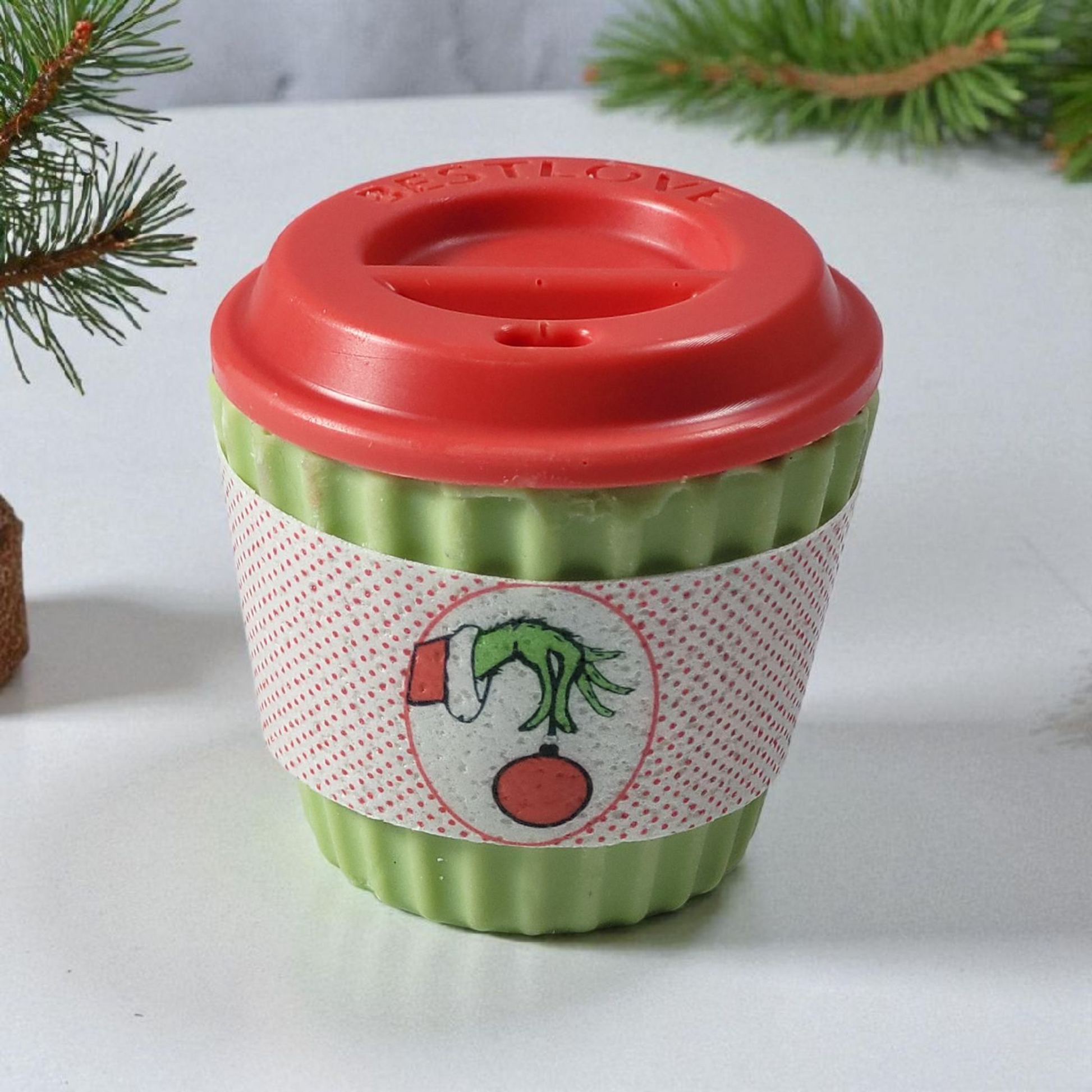 Christmas Coffee Cup Wrap - You're A Mean One