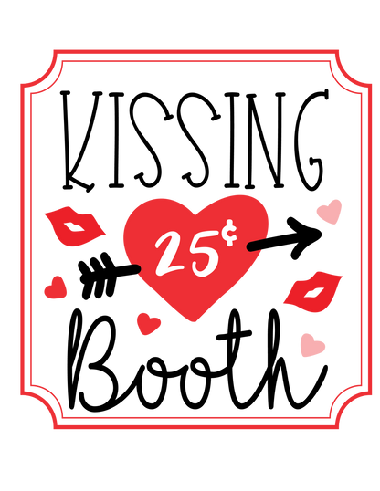 Kissing Booth Wafer Paper Cupcake Topper