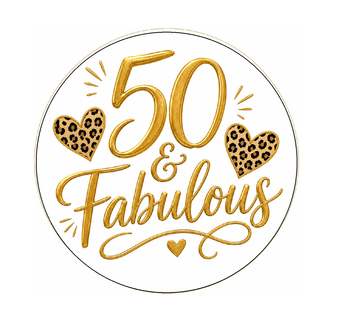 50 & Fabulous Edible Image 