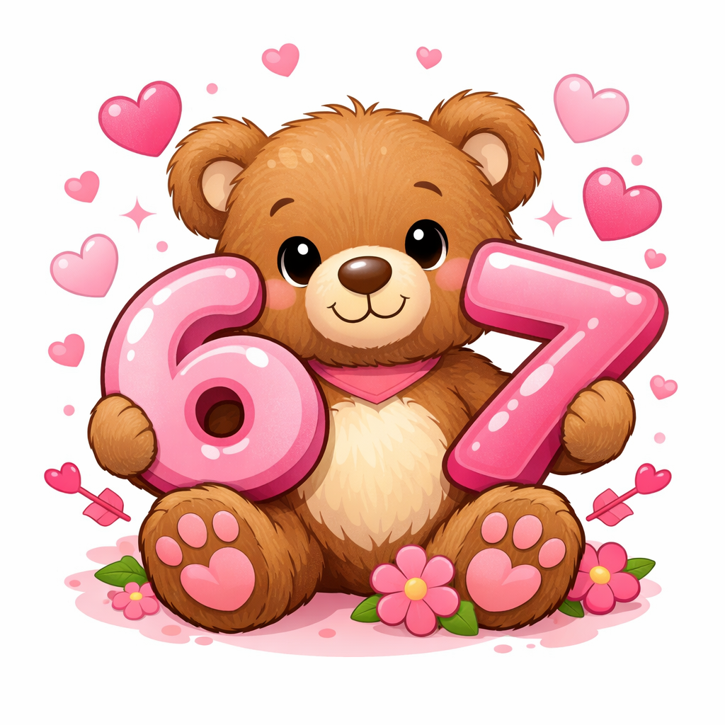 67 Teddy Bear Valentine Edible Image 2