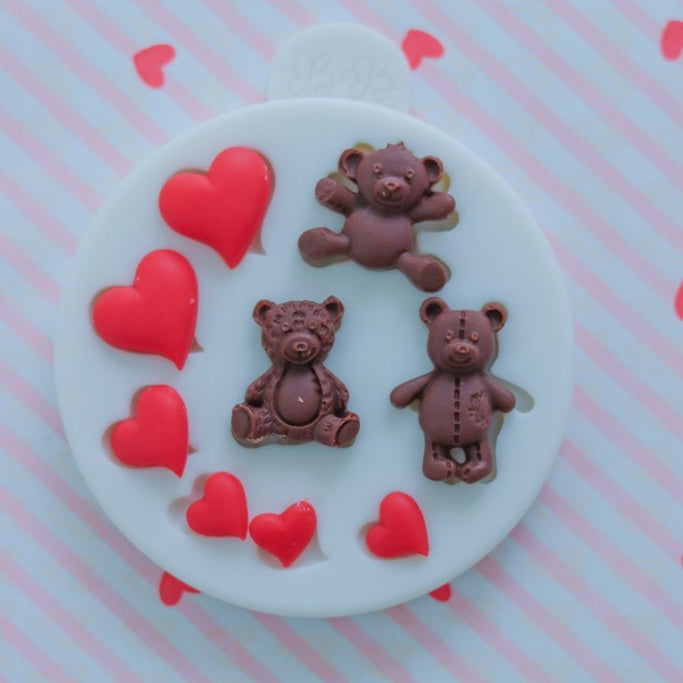Hearts & Bears Silicone Mold 2