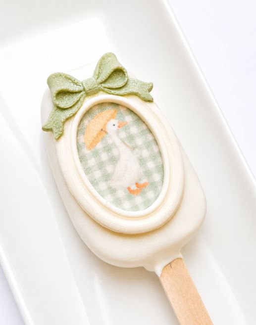 Vintage oval Frame with Bow Silicone Mold  2