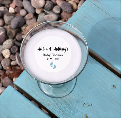 Baby Shower Edible Drink Topper - Blue