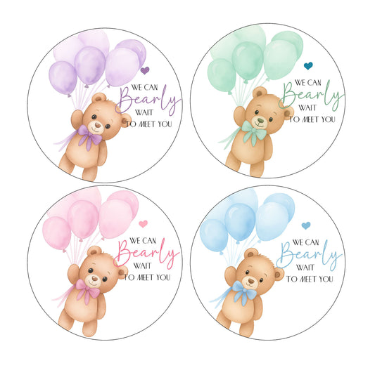 We Can Bearly Wait to Meet You  Edible Image  - Assorted