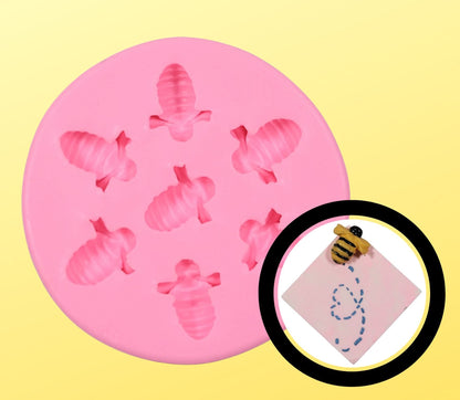Cute little bees silicone mold
