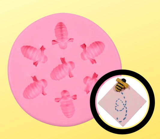 Cute little bees silicone mold