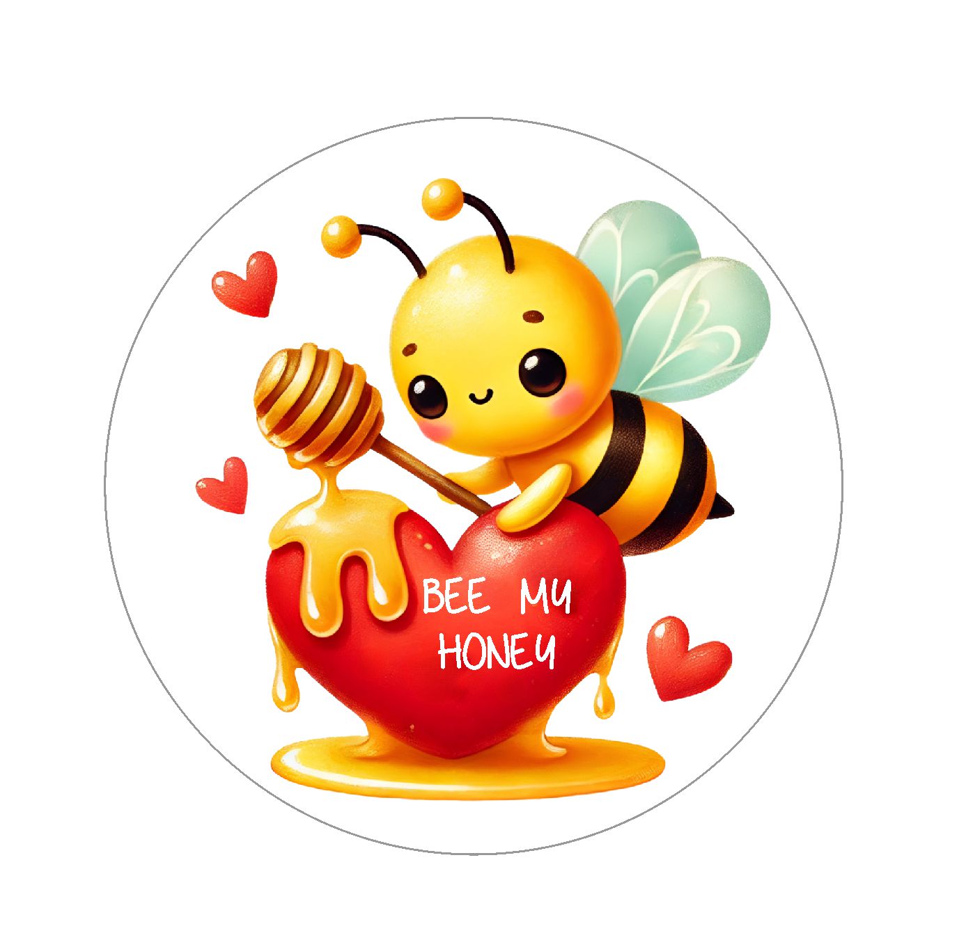 Honey Bees Valentine Edible Images - Bee My Honey