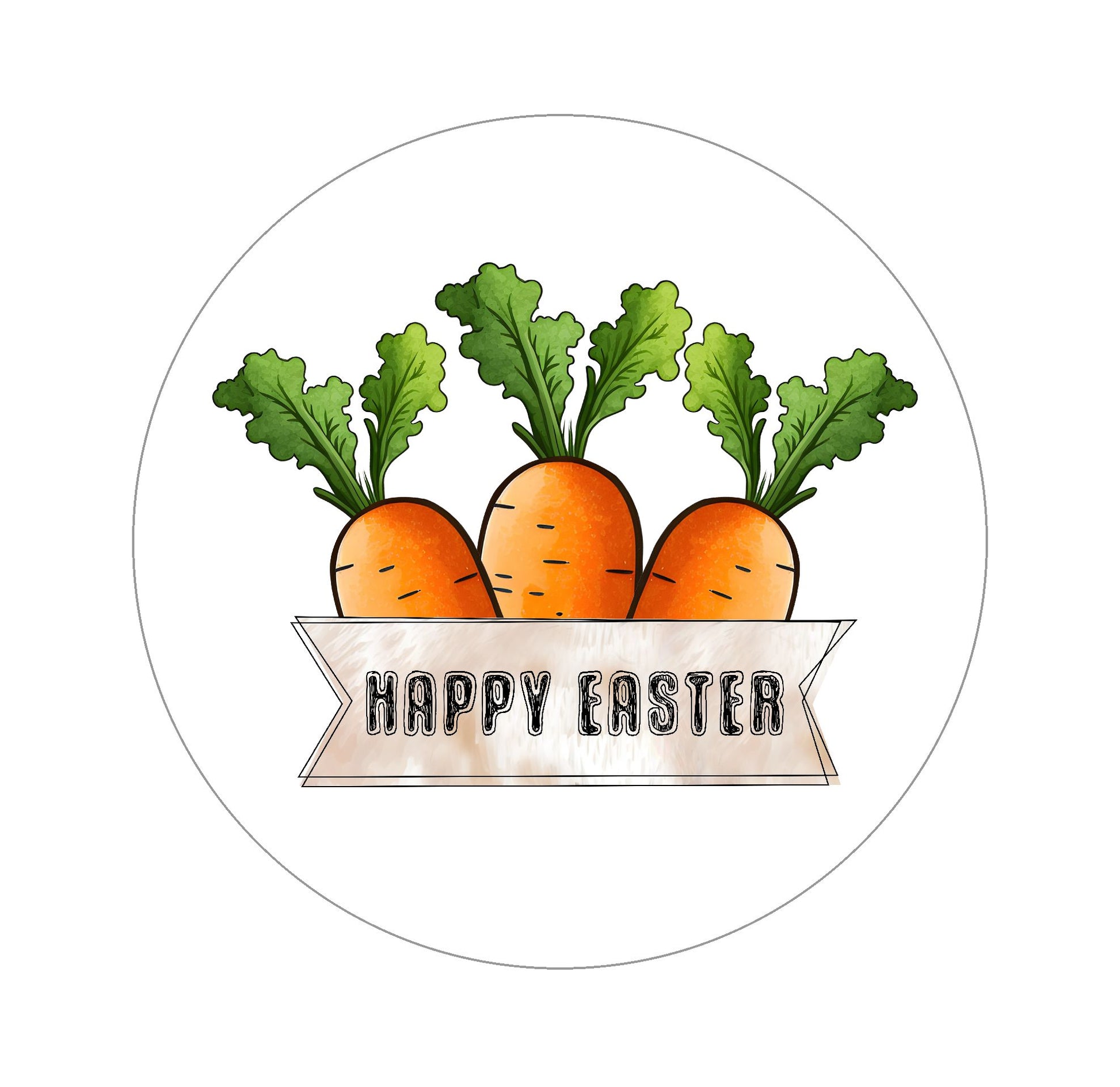 Cute Country Easter Edible Images - Carrots